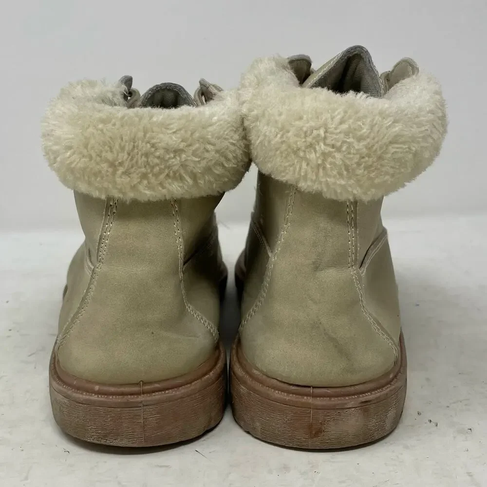 Lucky Top Faux Leather Tan Ankle Boots Girls Youth Girls Size 4 *READ*